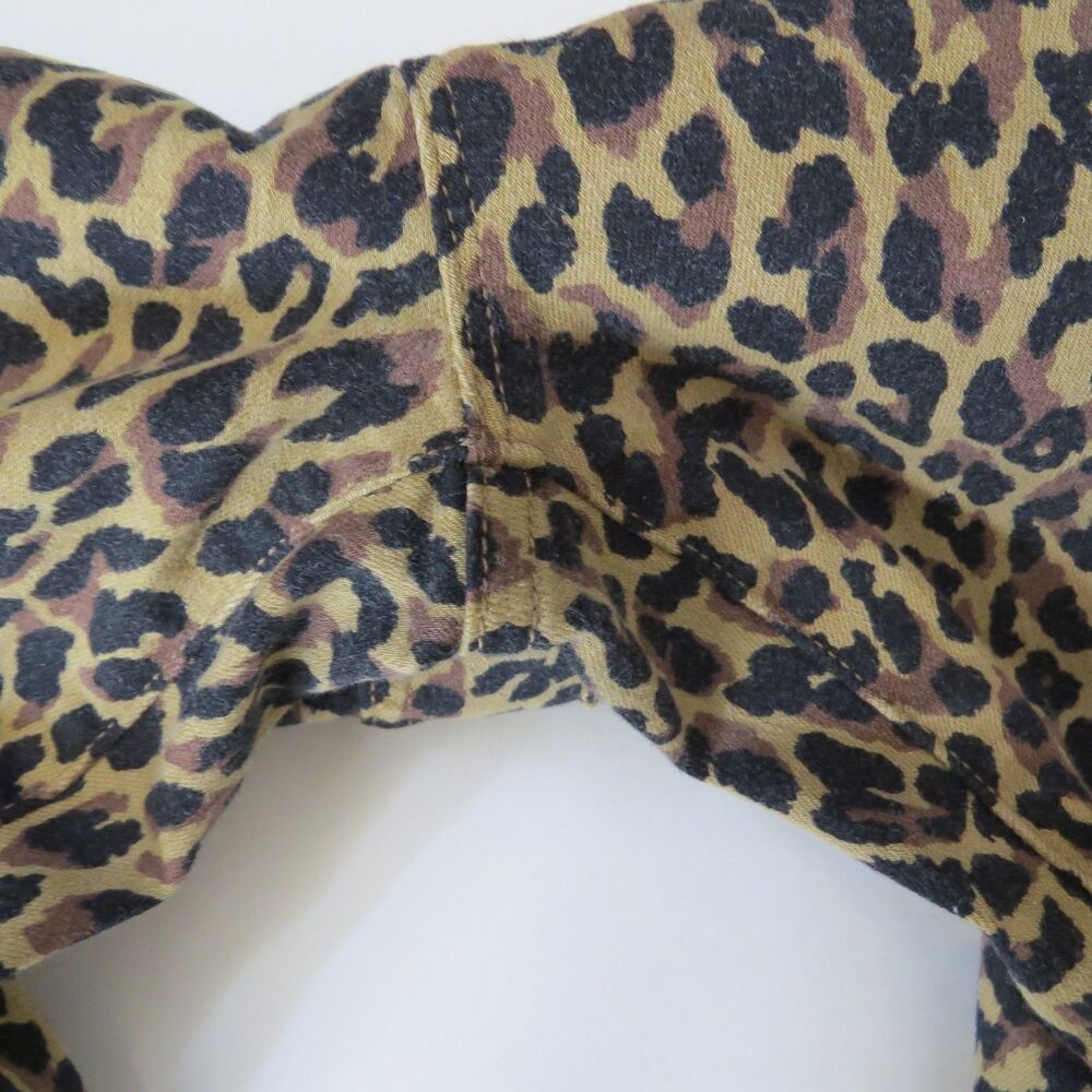 J. Crew Women's Exposed Button Fly Leopard Jeans High Rise Skinny 28" EUC - Picture 8 of 12